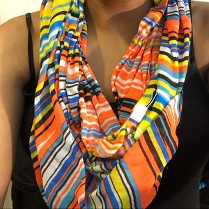 Colorful infinity scarf